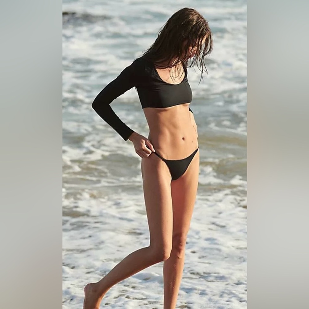Free People X Toast Swim Signature String Bikini Bottoms size XL NWT